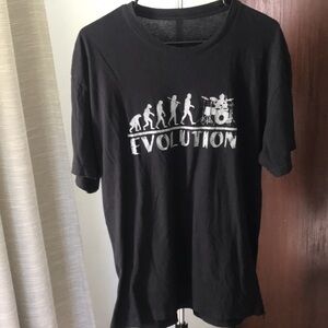 Evolution drummer and human shirt